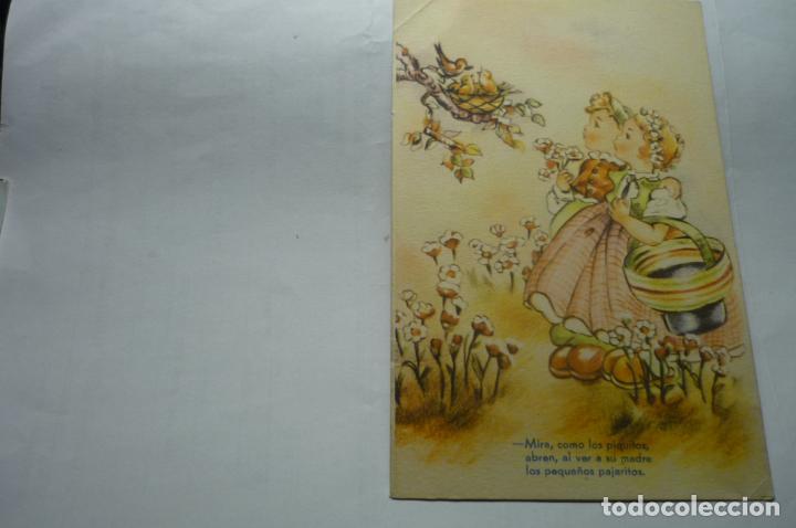 Postais: postal dibujo ni&ntilde;as campo cm