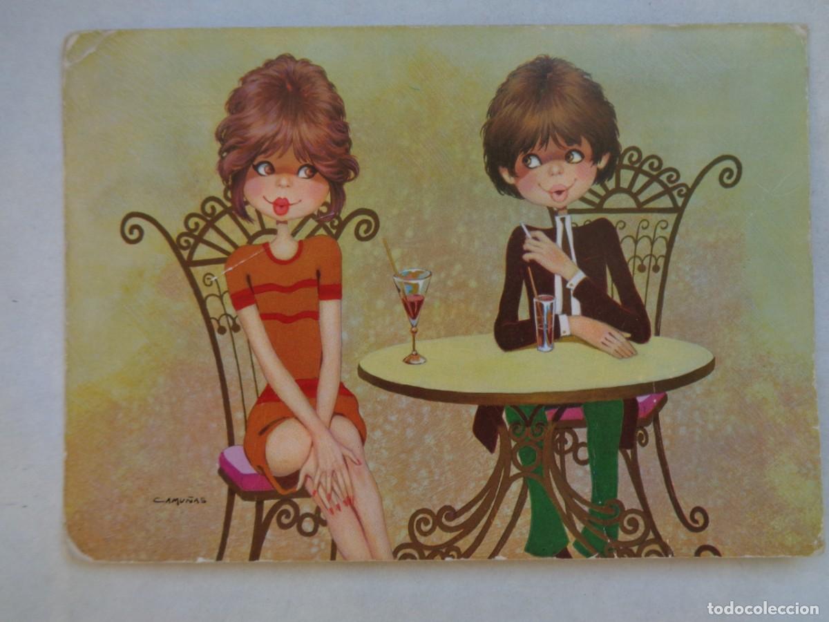 Postais: POSTAL CON BONITO DIBUJO DE PAREJA . A&Ntilde;OS 60