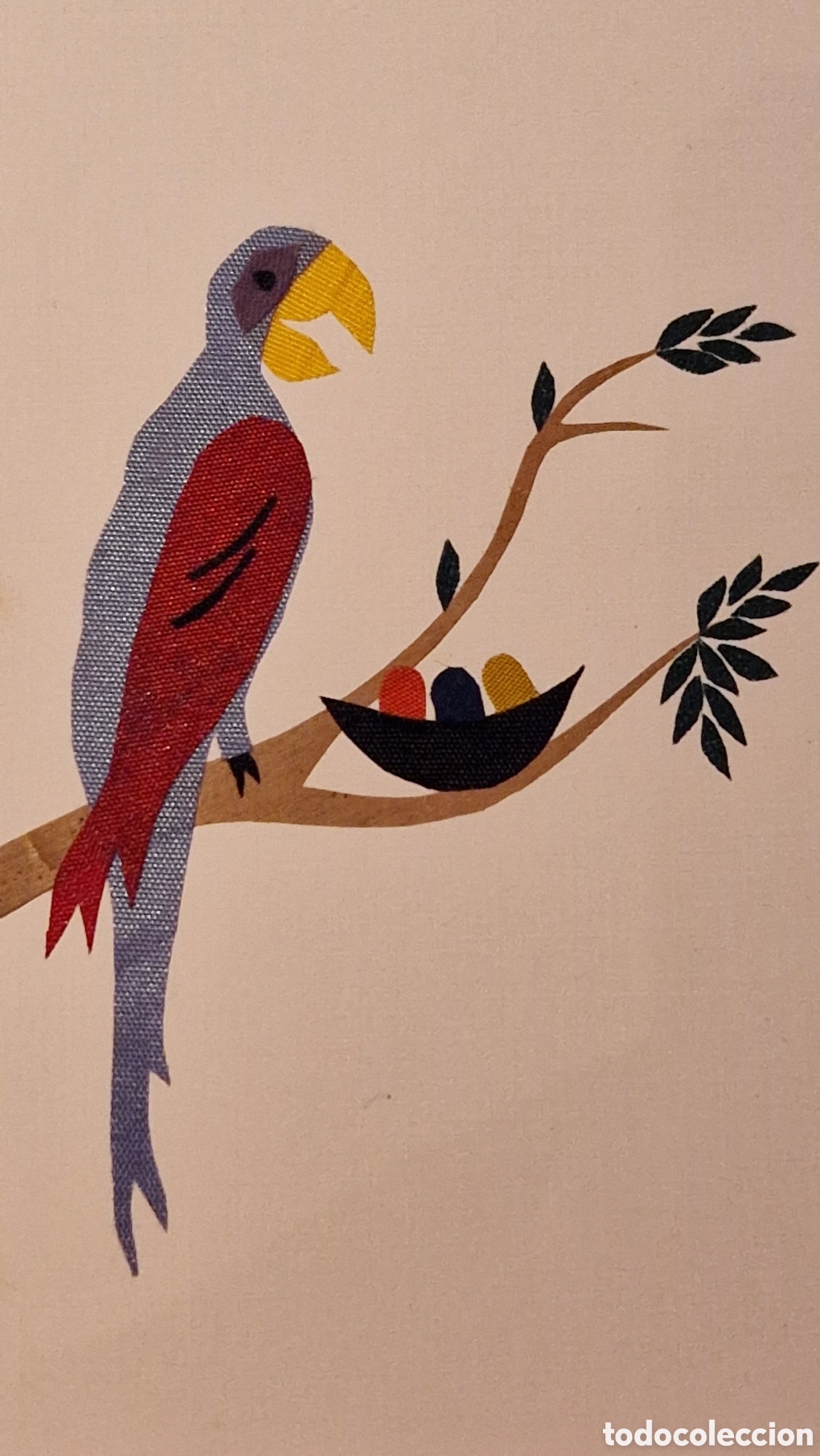 Postais: Preciosa postal. Diptico. Loro. Sin escribir.