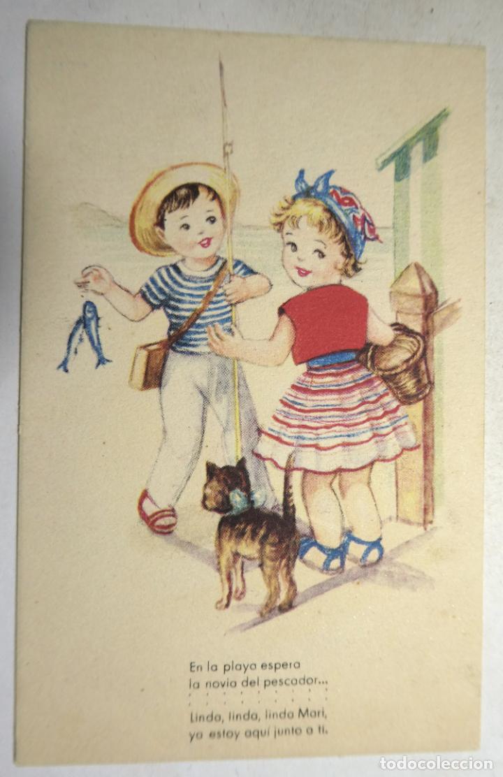 Postais: POSTAL EDICIONES ARTIGAS ILUSTRA GIRONA SERIE 128 MELODIAS EN BOGA ESCRITA