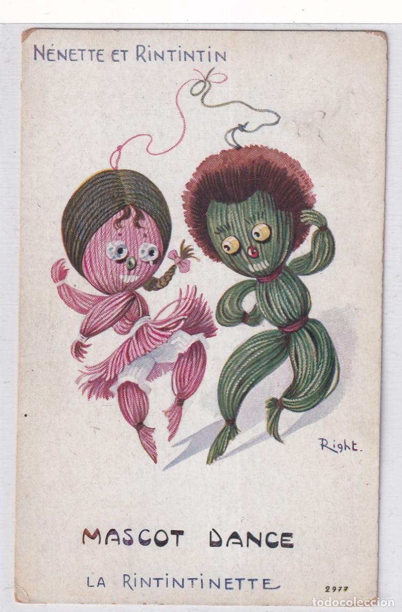 Postais: Postal ilustrador Right. I Lapina. Nenette et Rintintin. Escrita sin circular