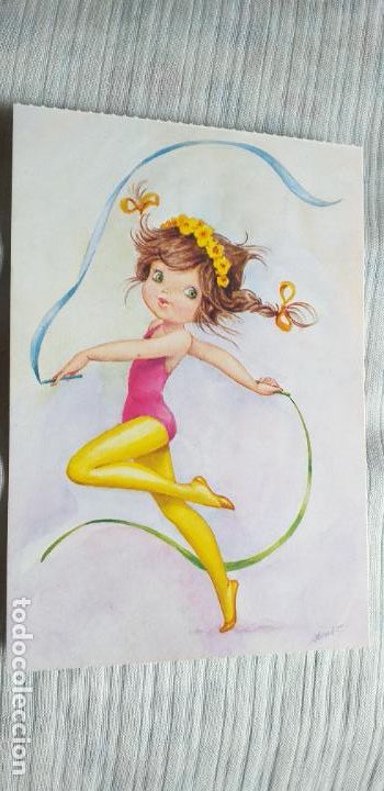 Postais: DIBUJOS-V50-150X105mm-BERGAS-GIMNASIA-2-ALONSO