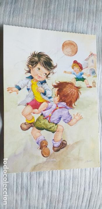 Postais: DIBUJOS-V50-150X105mm-BERGAS-FUTBOL-1-ALONSO