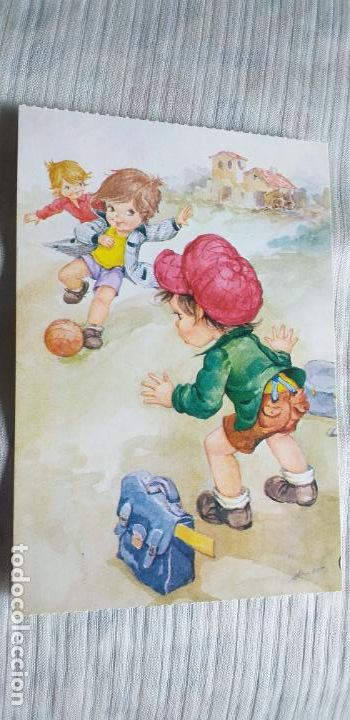 Postais: DIBUJOS-V50-150X105mm-BERGAS-FUTBOL-2-ALONSO