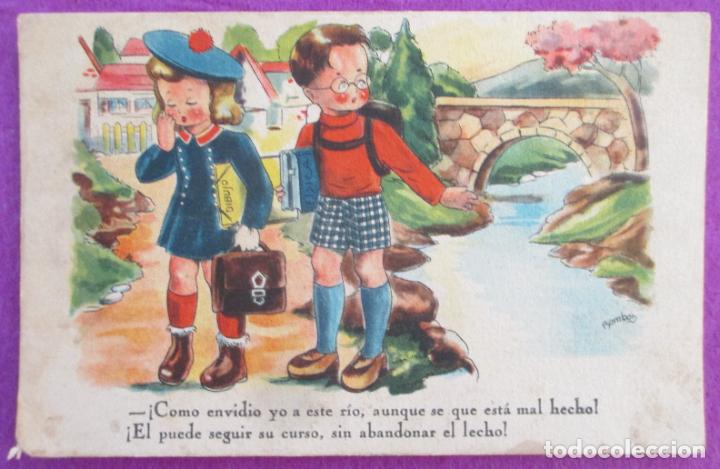 Cartoline: POSTAL ILUSTRADA BOMBON NI&Ntilde;OS RIO SERIE 66 REVERSO PARTIDO