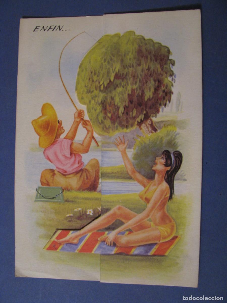 Postais: POSTAL CARICATURA DE FRANCIA. ED. M. D. ESCRITA 1968. 15X10 CM.