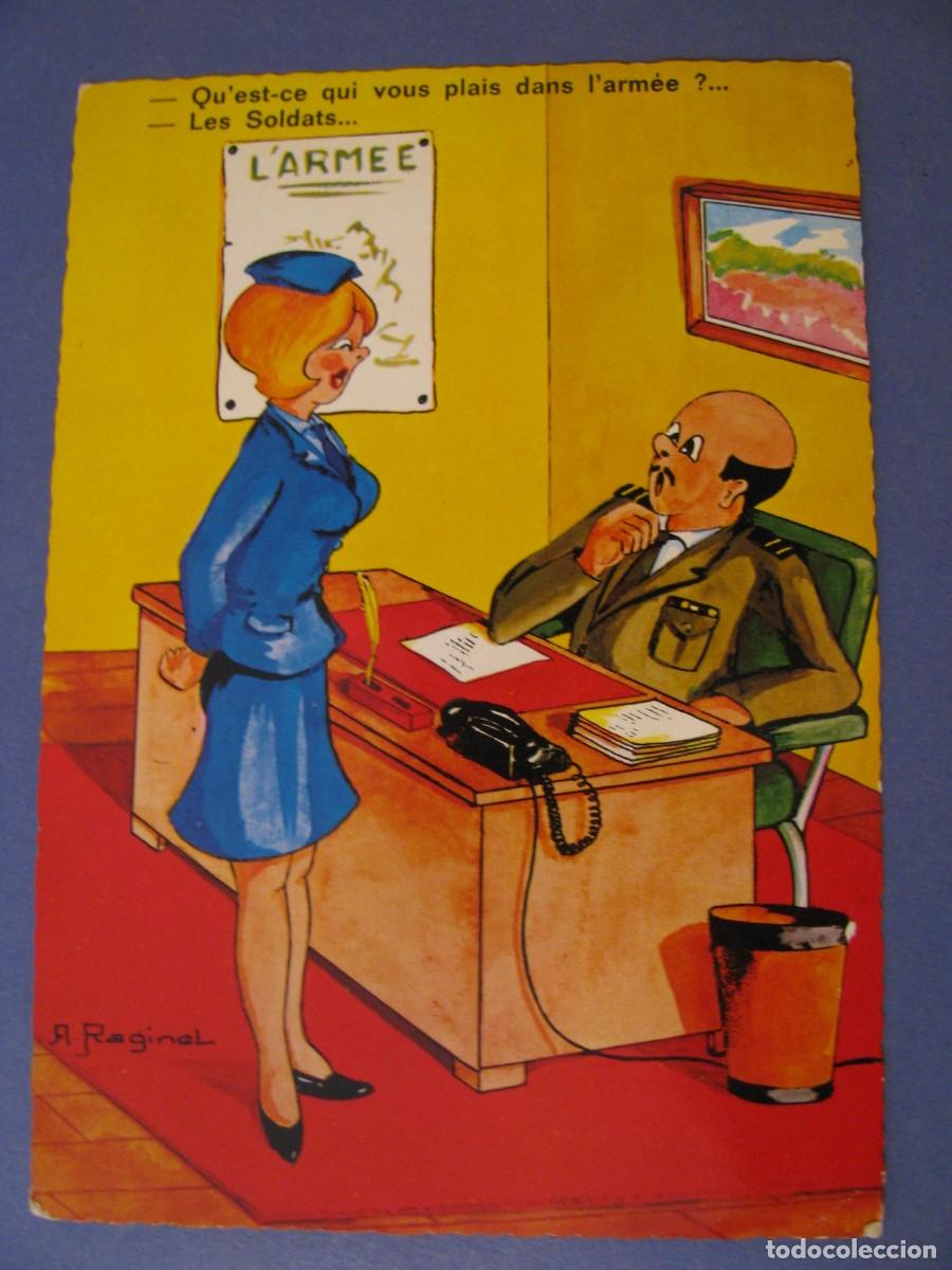 Postais: POSTAL CARICATURA, MILITAR. ED. CIMCOLOR . FRANCIA. ESCRITA 1968.