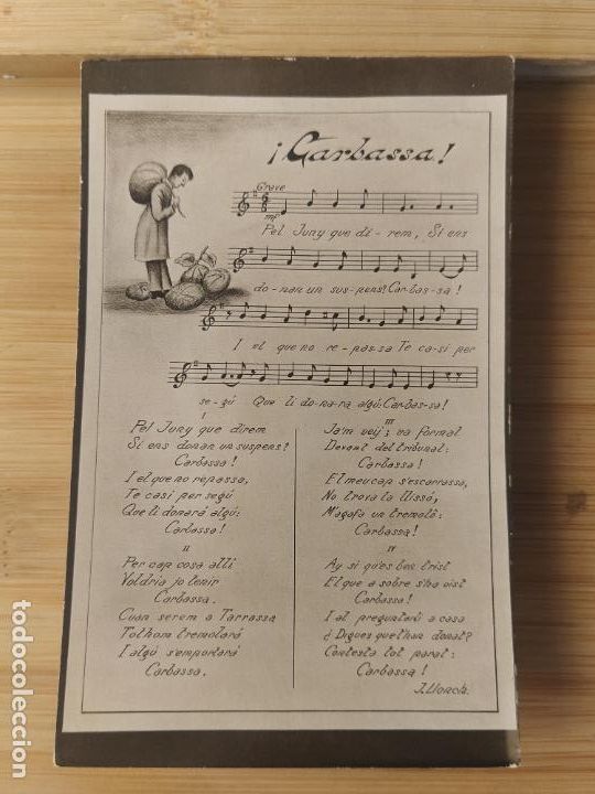 Postais: CARBASSA PARTITURA -FOTOGRAFICA-POSTAL ANTIGUA-(106.142)