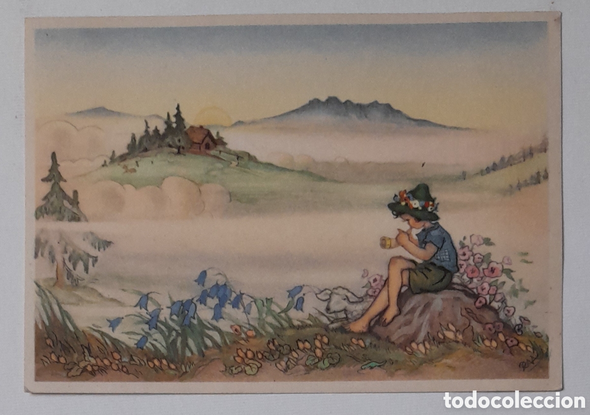 Cartoline: Tarjeta postal alemana ilustrada. Circa 1948