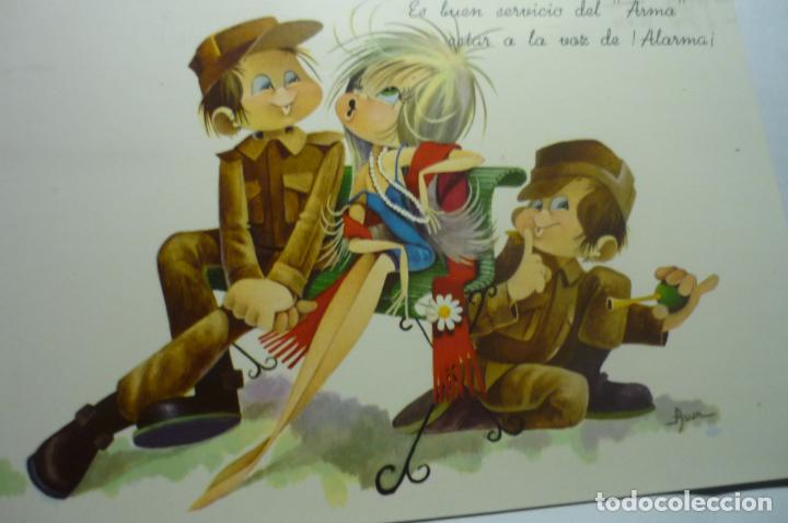 Postais: postal dibujo humor militares dibujo asun circulada c y z 6828