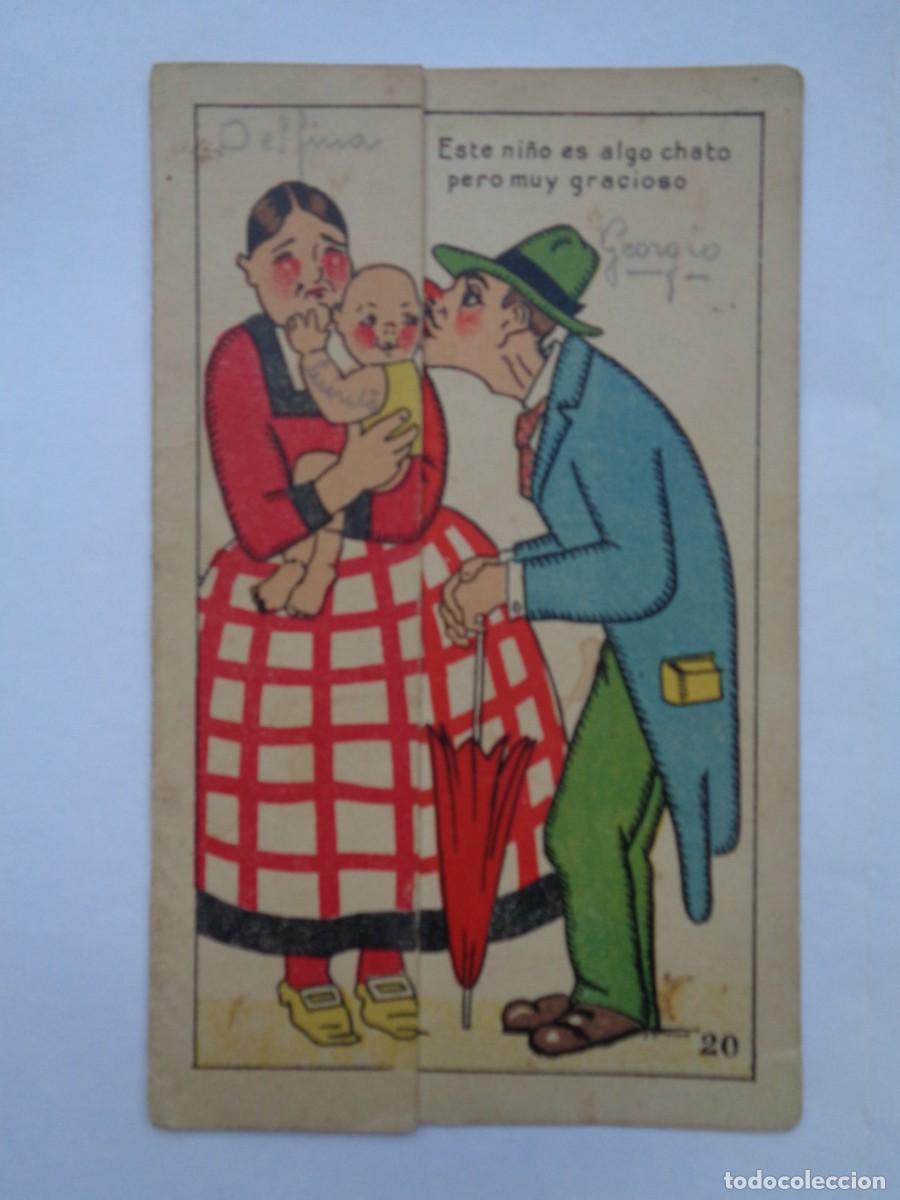 Postais: POSTAL HUMORISTICA CON TRUCO . A&Ntilde;OS 30 : ESTE NI&Ntilde;O ES ALGO CHATO PERO MUY GRACIOSO. ESCATOLOGICA