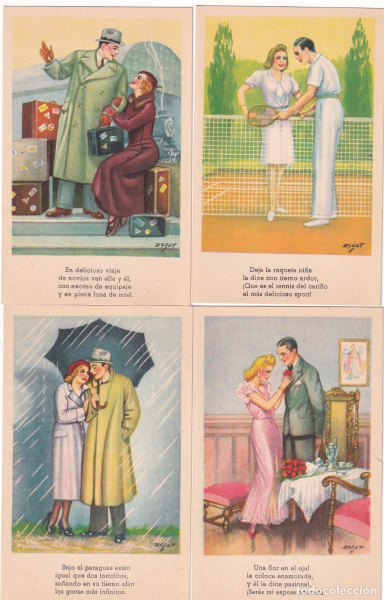 Postais: Lote de 5 postales ilustradas serie n&ordm; 71 CMB sin circular.