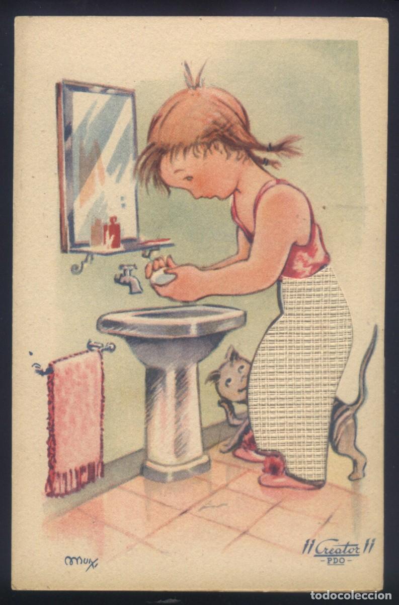 Postais: B-0930- ANTIGUA POSTAL CON DIBUJO DE MUIXI.