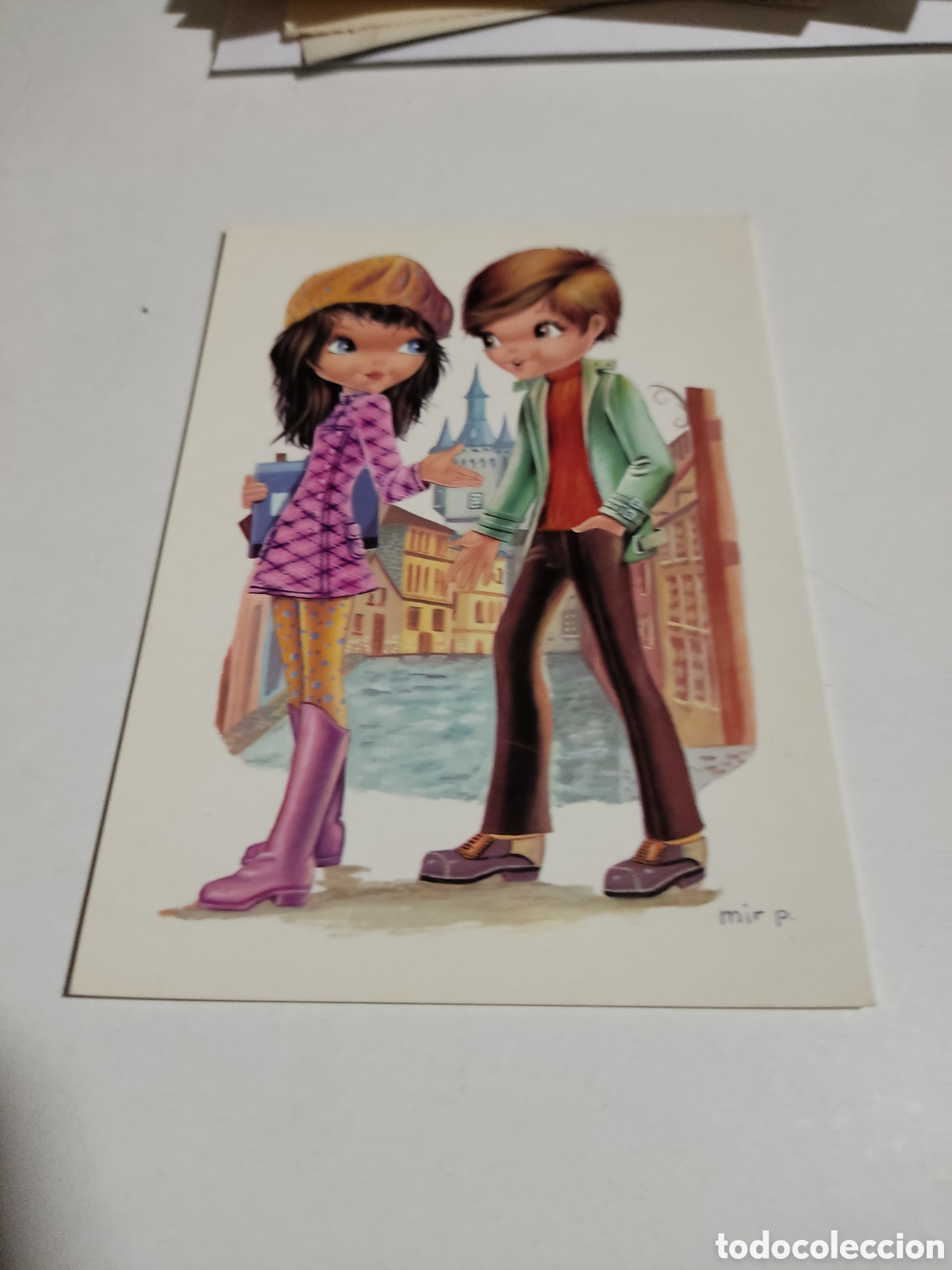 Postais: Postal dibujo estudiantes
