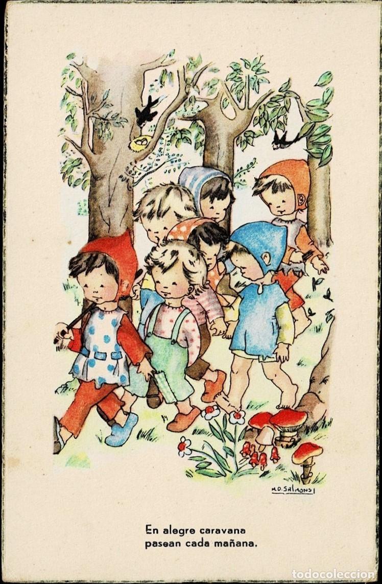 Postais: 2004D - SALMONS -EN ALEGRE CARAVANA... ANTIGUA POSTAL EDICIONES JBR SERIE 56- DATA 1952