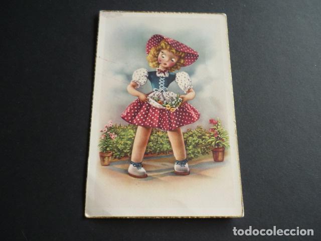 Cartoline: NI&Ntilde;A CON FLORES POSTAL