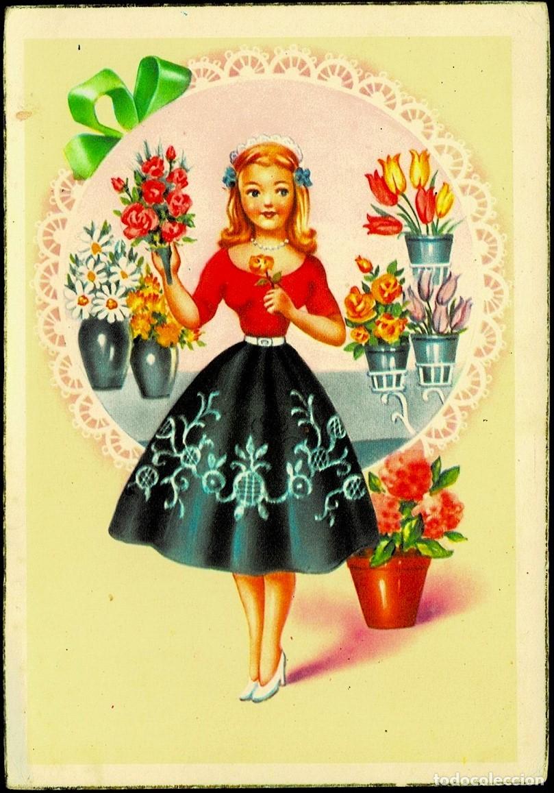 Cartoline: 2042E-GIRONA - LA FLORISTA - ANTIGUA POSTAL EDITORIAL ARTIGAS SERIE 5541
