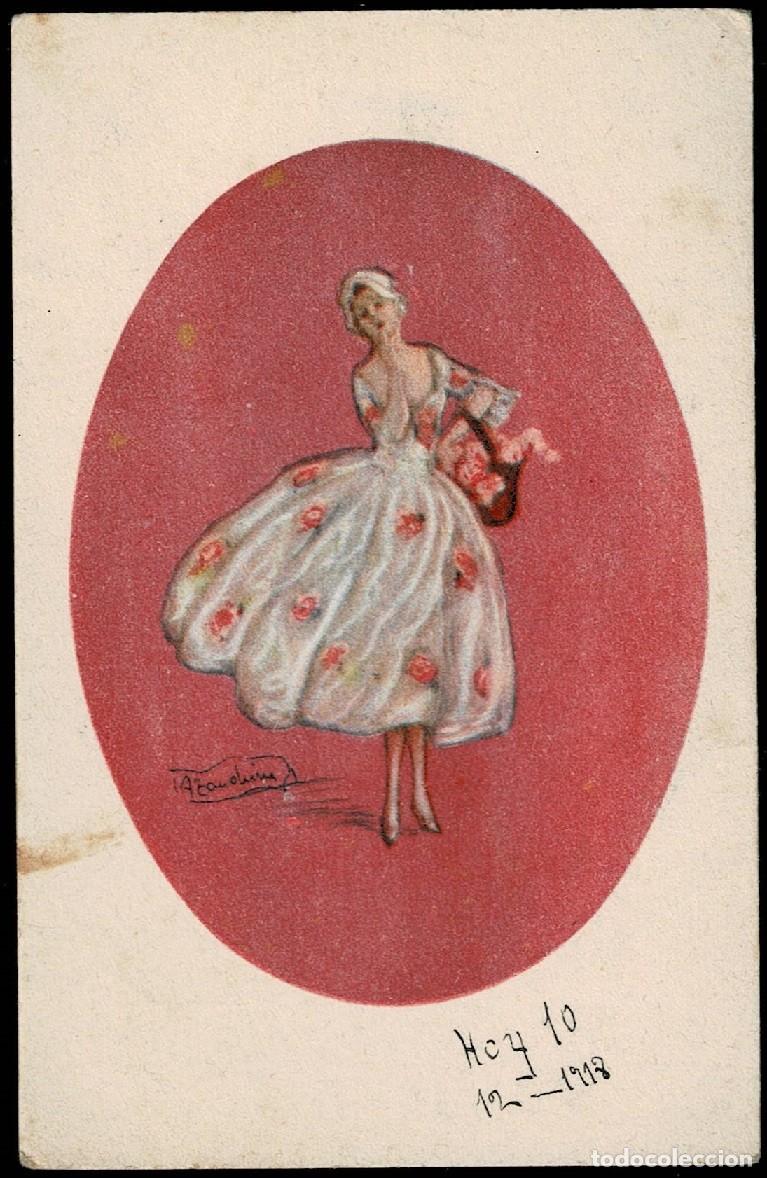 Cartoline: 2086E - A. ZANDRINO-SERIE 5-1 -GLAMOUR-ORIGINAL, ANTIGUA, ITALIA- PROPIEDAD RESERVADA -A&Ntilde;O 1918