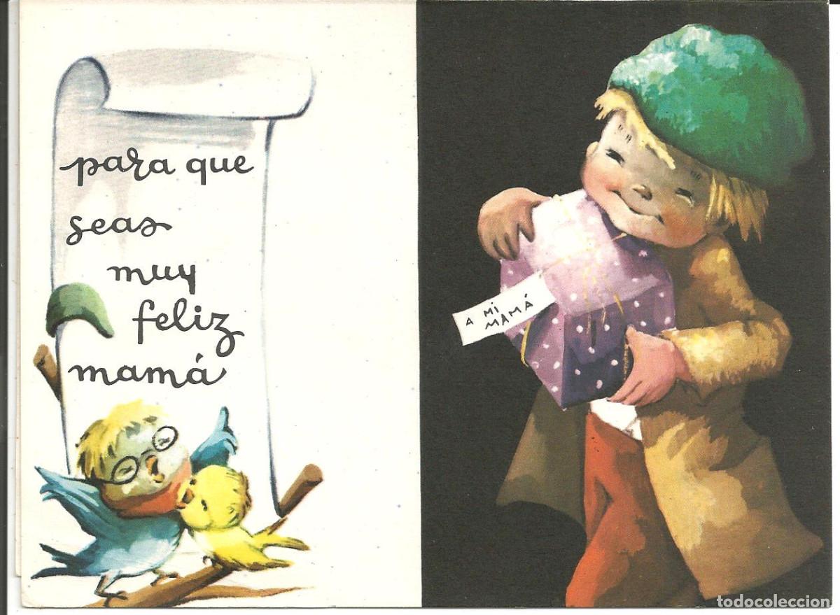 Postkarten: POSTAL FELICITACI&Oacute;N *NI&Ntilde;O CON REGALO* - ILUSTRA ILDE - DIPTICA, 15,5X 11,5 CM