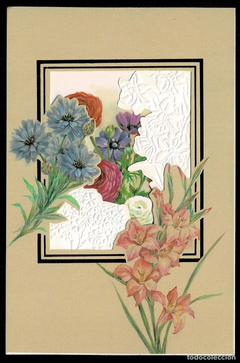 Cartoline: 0695R - J. LLOBET-EDICIONES BUSQUETS 04.014.241-TRIPTICA 18X12 CM -TROQUELADA, RELIEVE.