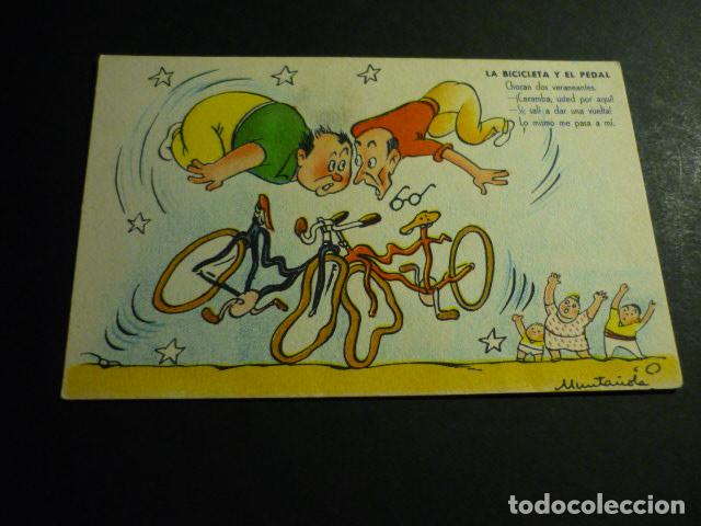 Cartoline: LA BICICLETA Y EL PEDAL POSTAL MUNTARIOLA ILUSTRADOR