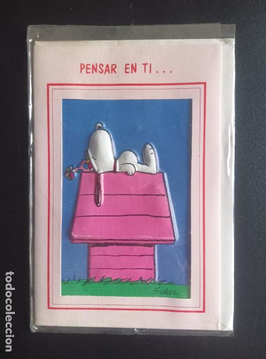 Postales: ANTIGUA POSTAL SNOOPY A&Ntilde;OS 80 - SIN ABRIR NUNCA USADA- CARLITOS PEANUTS.