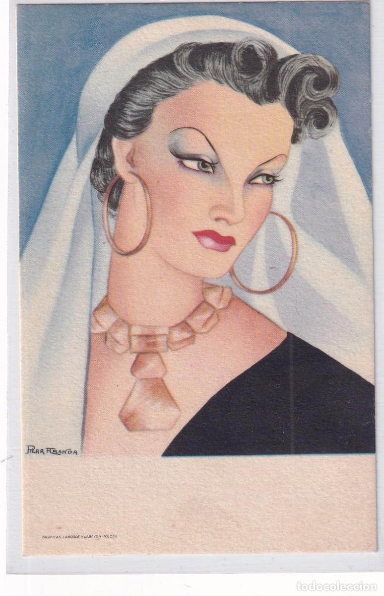 Postais: Postal ilustrada por Pilar Aranda Reina 56/ 3 Sin circular. Mujer
