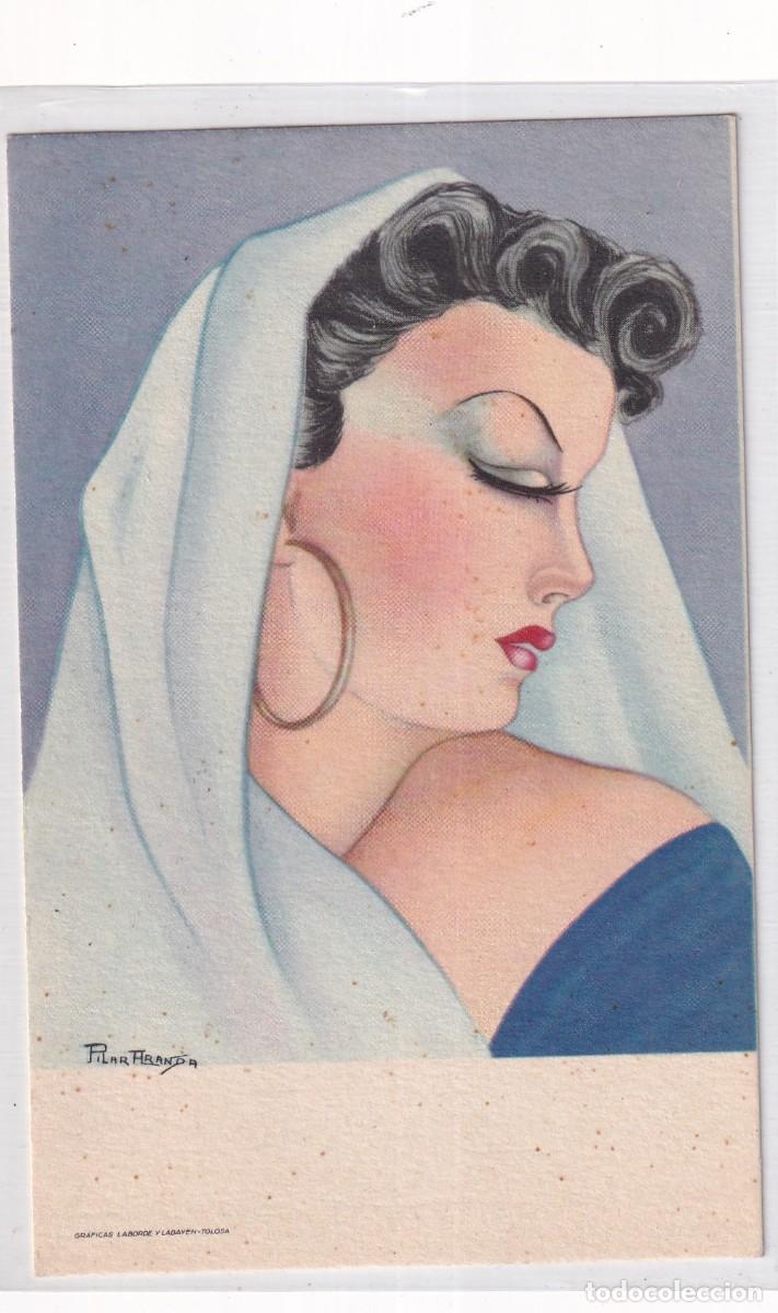Postais: Postal ilustrada por Pilar Aranda Reina 56/ 1 Sin circular. Mujer