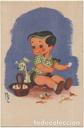 Postais: POSTAL DE HUMOR. NI&Ntilde;O JUGANDO CON PERRITO P-HUMOR-223