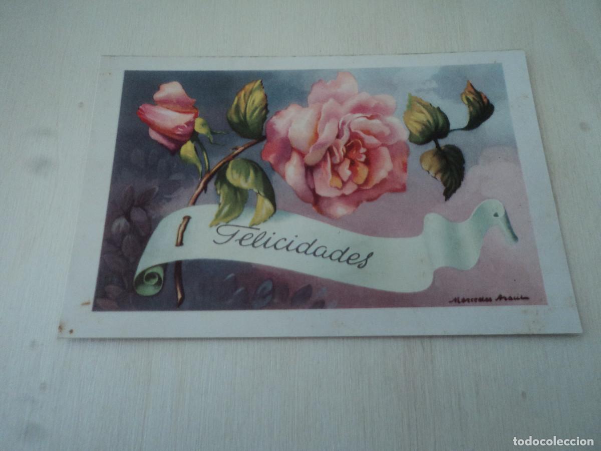 Postais: FELICIDADES. ED. C Y Z. 543.ILUSTRA MERCEDES ARACIL, CIRCULADA 1951