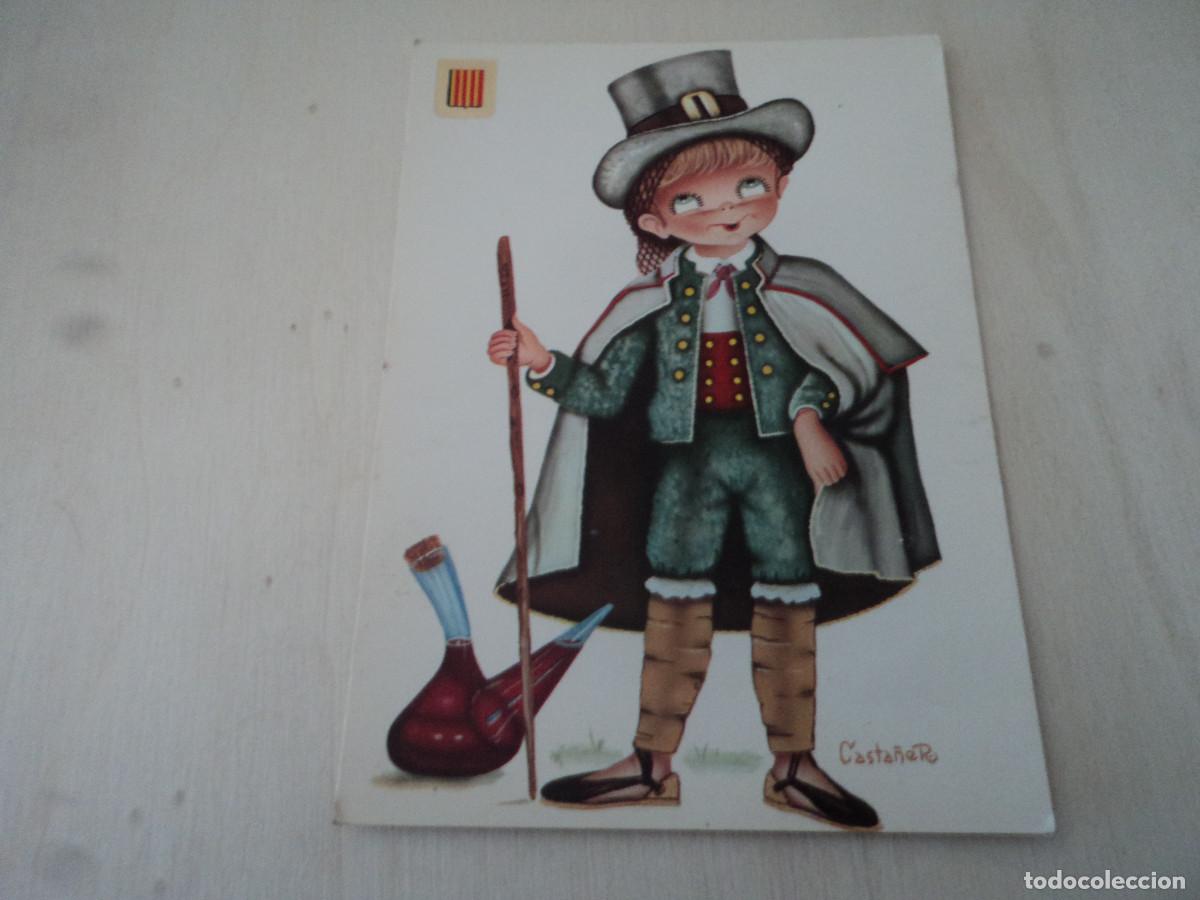 Postais: TRAJES REGIONALES, catalu&ntilde;a. ILUSTRA CASTA&Ntilde;ER, ed. escudo, 3010/45, circulada