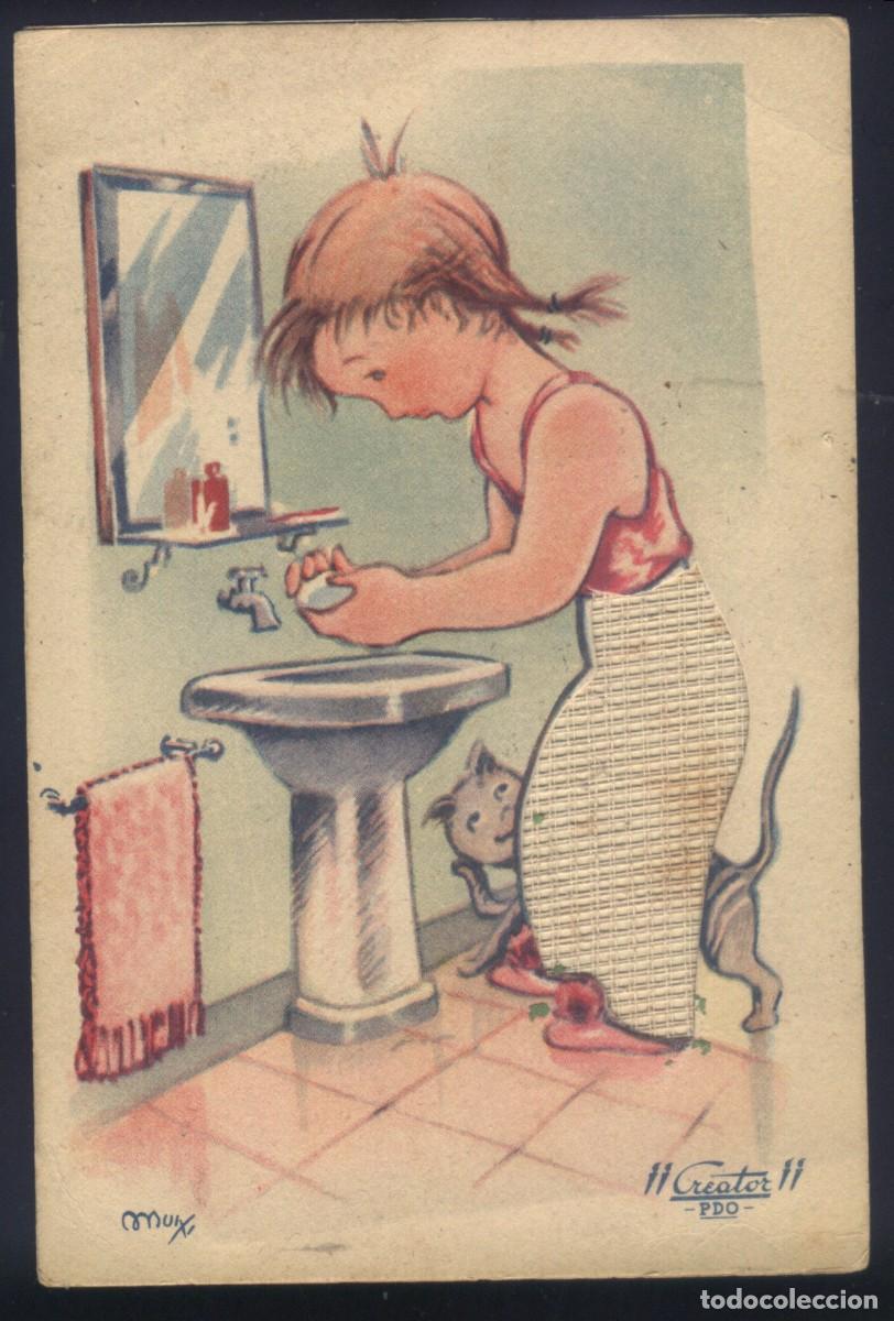 Cartoline: B-0950- ANTIGUA POSTAL CON DIBUJO DE MUIXI.