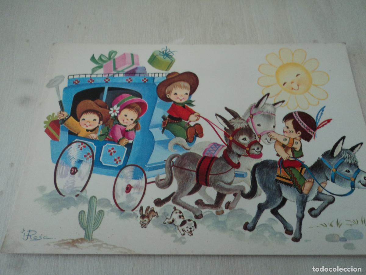 Cartoline: c y z 7062, ilustra rosa, circulada