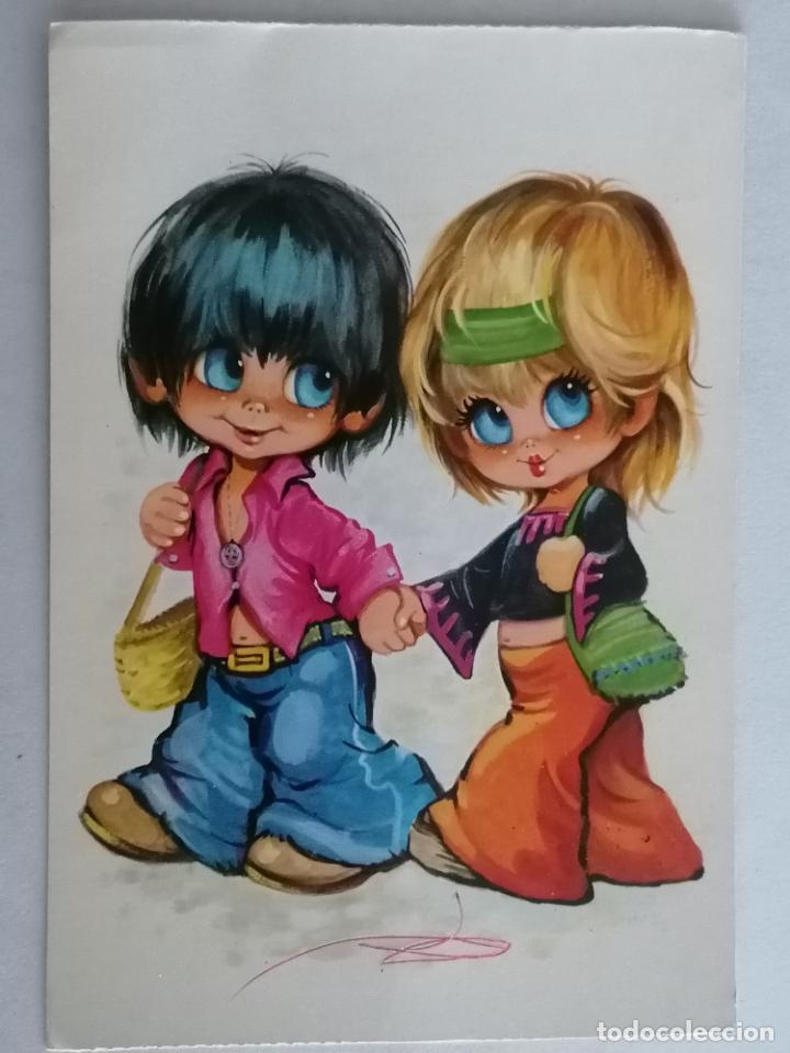 Postais: POSTAL DIBUJO PAREJA JOVENES