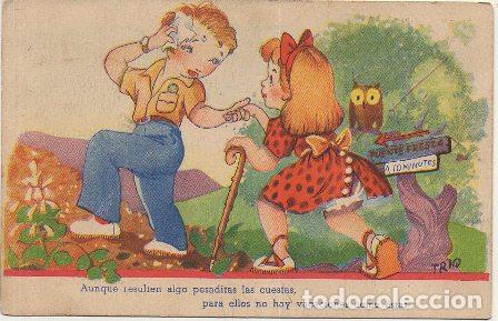 Postais: POSTAL DE HUMOR. AUNQUE RESULTE ALGO PESADITAS LAS CUESTAS&hellip; P-HUMOR-245