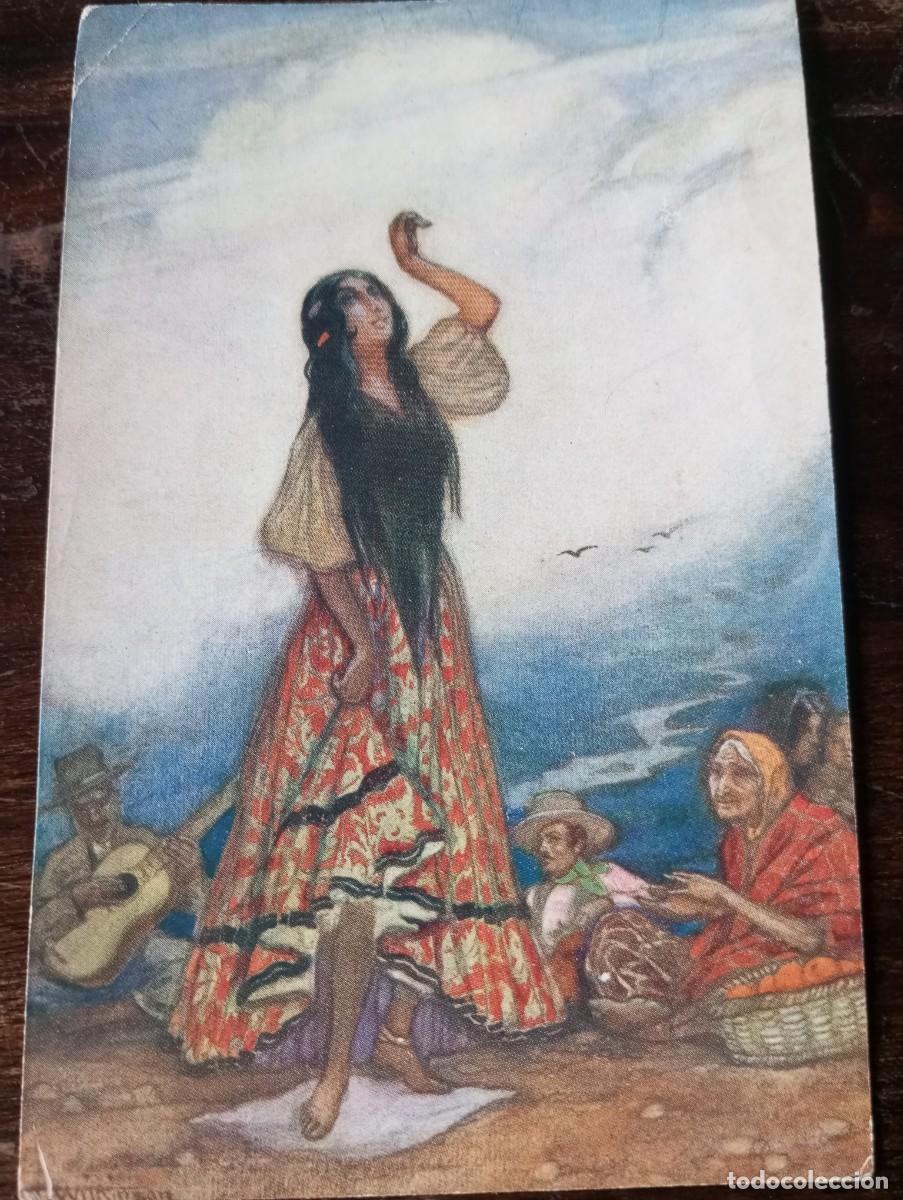 Postales: POSTAL COSTUMBRISTA, LA GITANA - Foto 1