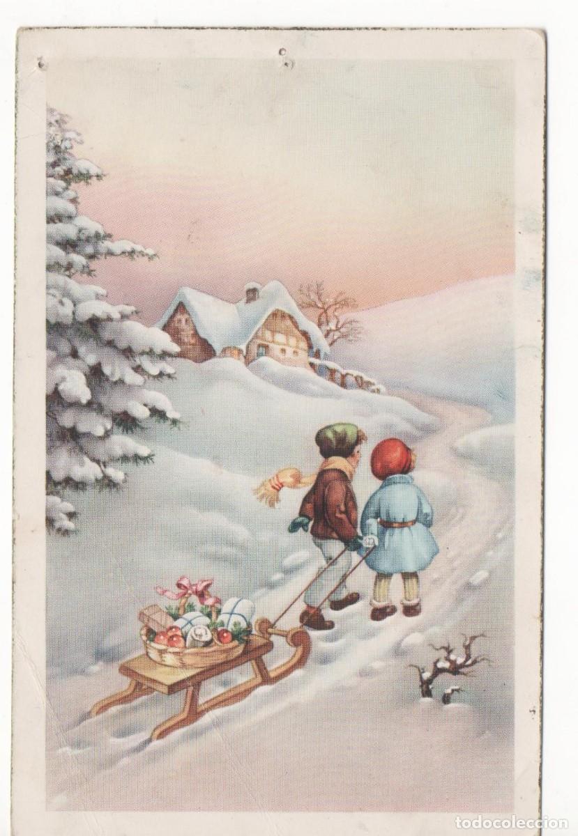 Postais: Postal a&ntilde;os 50 -escrita-