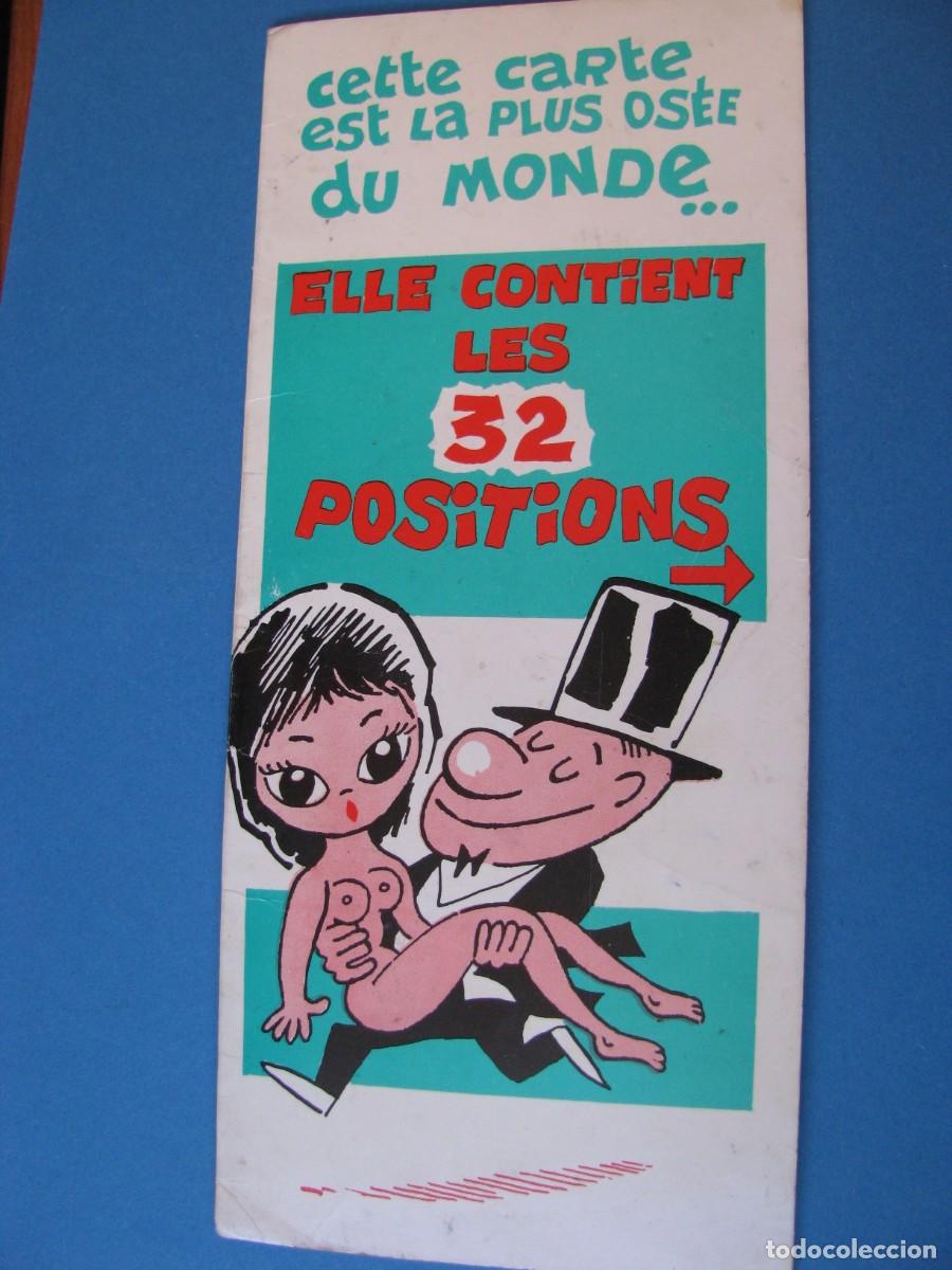Cartoline: POSTAL BROMA. CETTE CARTE EST LA PLUS OS&Eacute;E DU MOND... ELLE CONTIENT LES 32 POSITIONS. FRANCIA.