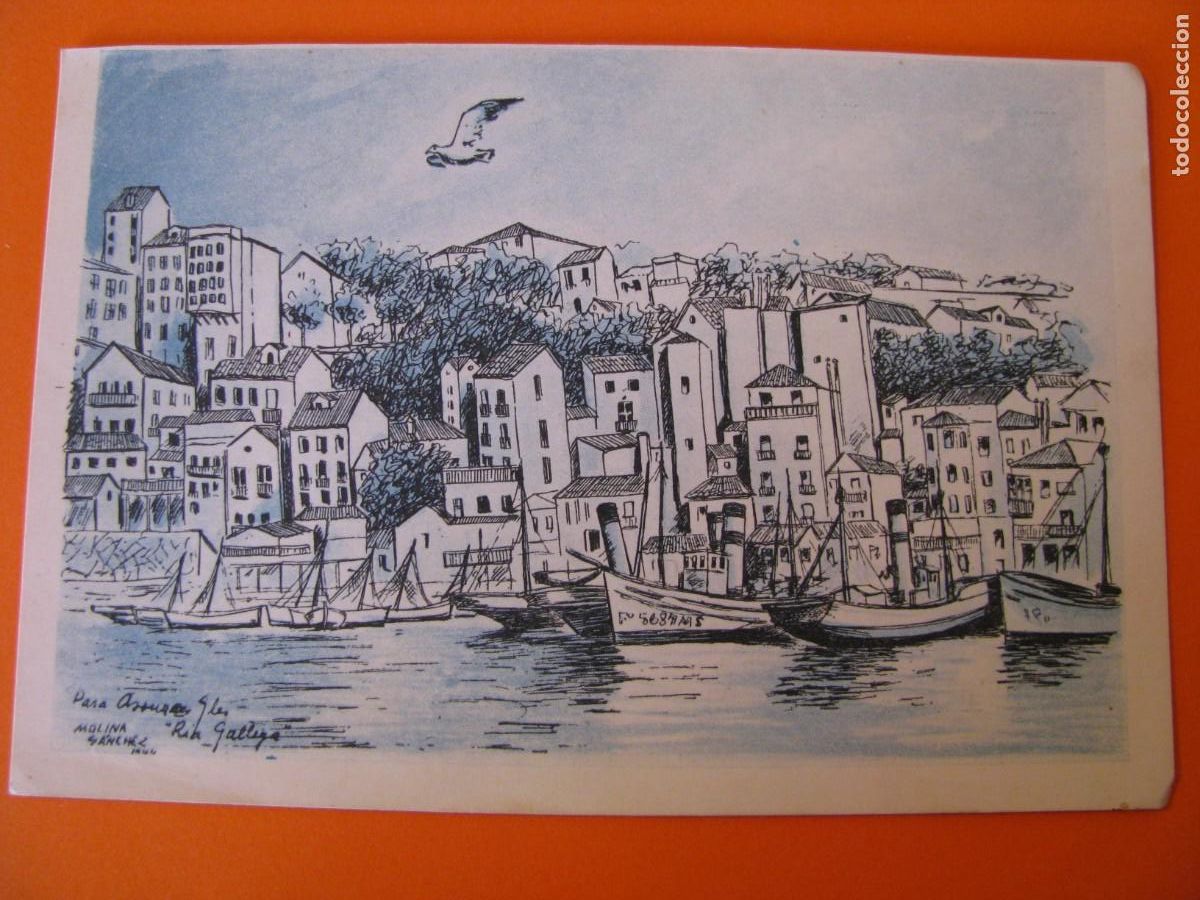 Postkarten: POSTAL DE SERIE MARES Y PUERTOS DE ESPA&Ntilde;A EDITADAS POR CIES D'ASSURANCES GENERALES. ESCRITA 1953.