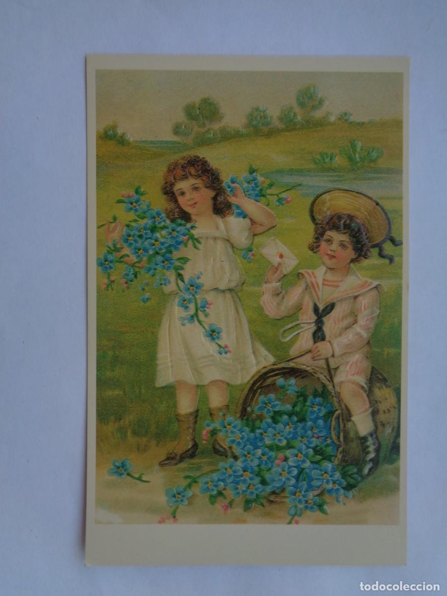 Postkarten: PRECIOSA POSTAL CON BONITO DIBUJO DE NI&Ntilde;OS EN RELIEVE . DE BALMES VIVES