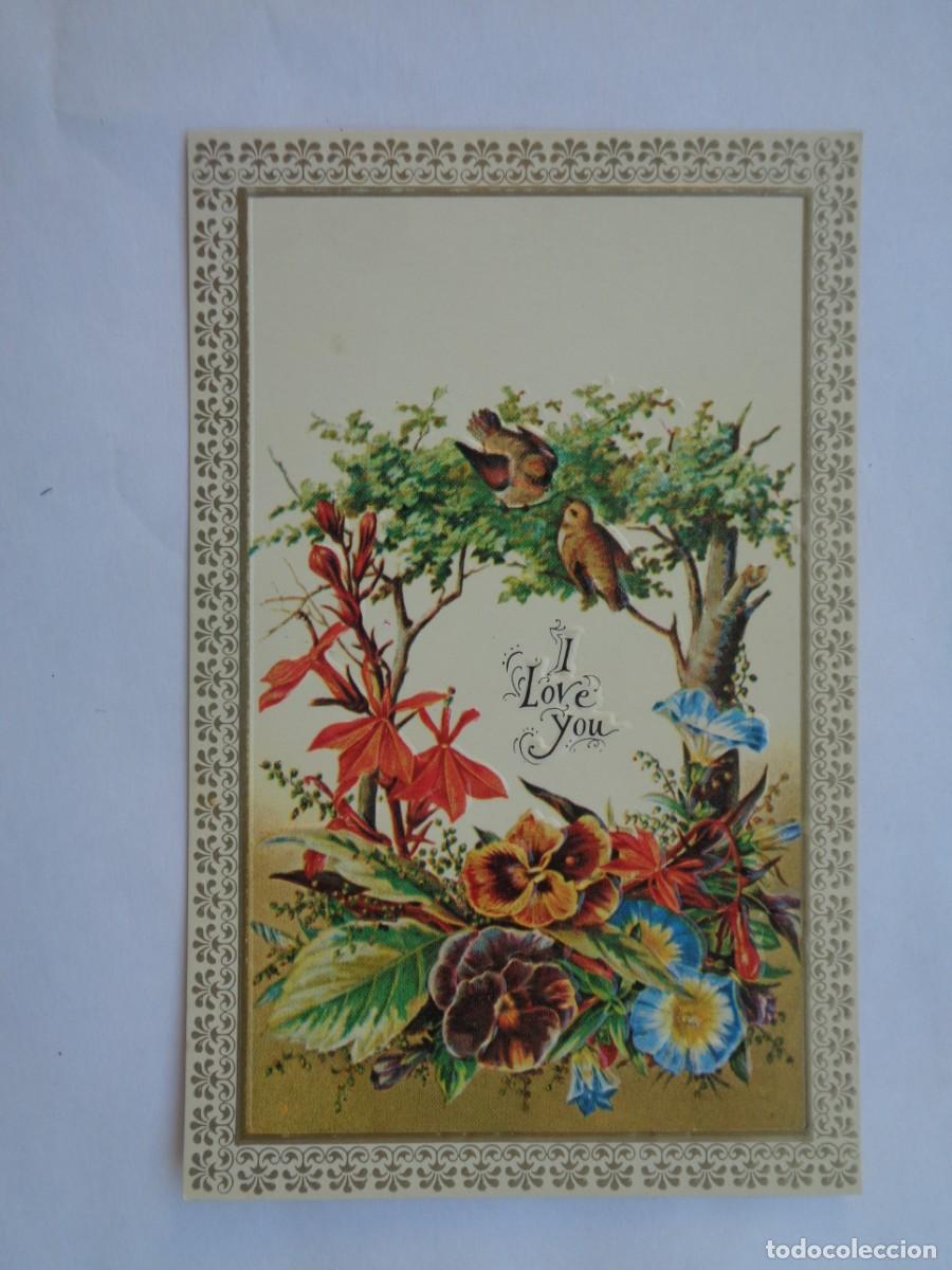 Cartes Postales: PRECIOSA POSTAL CON BONITO DIBUJO DE FLORES Y PAJARITOS , EN RELIEVE . DE BALMES VIVES