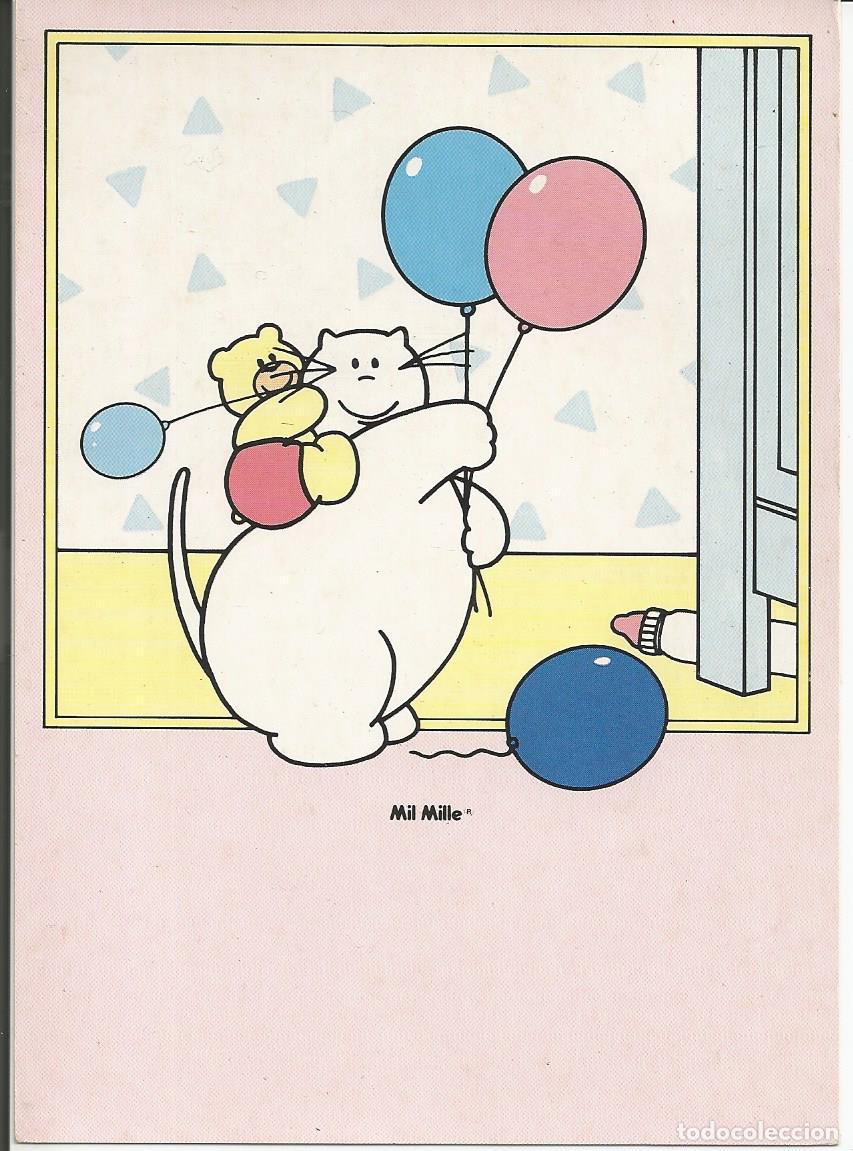 Postais: TARJETA POSTAL *GATITOS CON GLOBOS* - MIL MILLE - CIRCULADA 1989