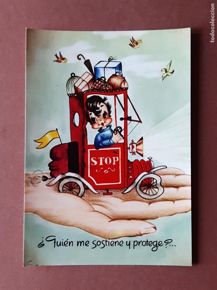 Postais: POSTAL AFA. P SARA-115. QUI&Eacute;N ME SOSTIENE Y PROTEGE. 1980.