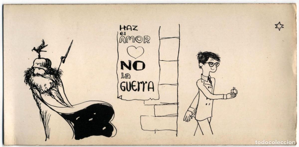 Cartoline: Postal Haz el amor y no la guerra 1968