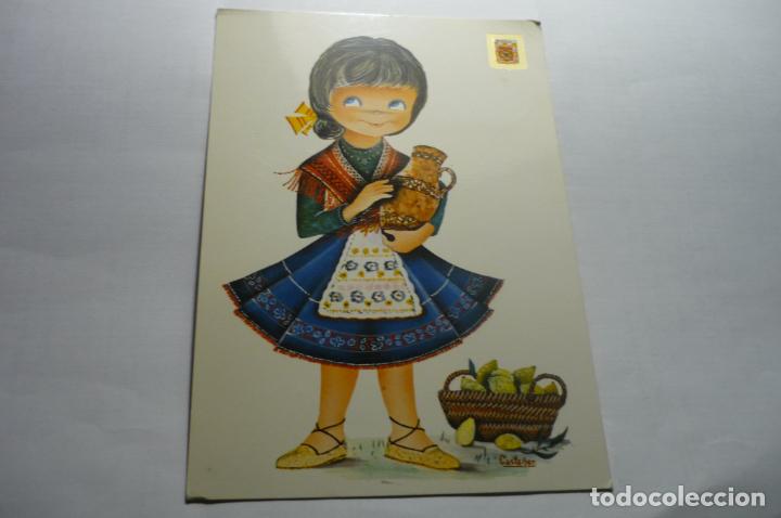 Cartoline: POSTAL TRAJES REGIONALES -MURCIA DIBUJO CASTA&Ntilde;ER CIRCULADA