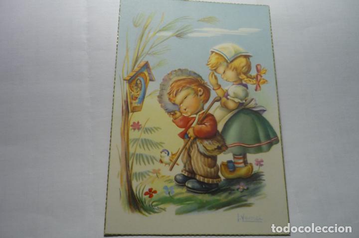 Cartoline: POSTAL NI&Ntilde;OS REZANDO DIBUJO VERNET C Y Z 547-B