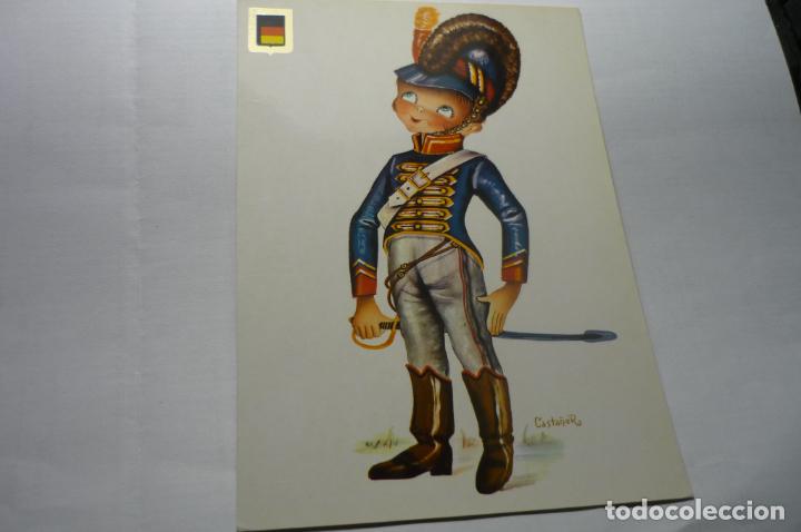 Cartoline: postal uniformes europeos.-alemania -dibujo casta&ntilde;er
