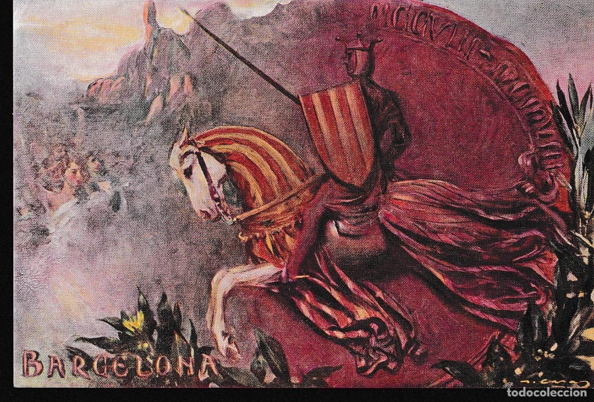 Postales: Tarjeta Postal Modernista ilustrada por Ram&oacute;n Casas de Sant Jordi.