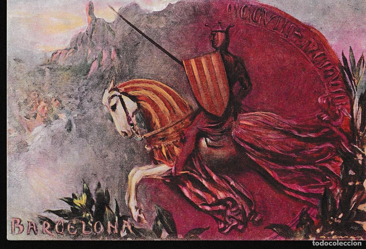 Postales: Tarjeta Postal Modernista ilustrada por Ram&oacute;n Casas de Sant Jordi.
