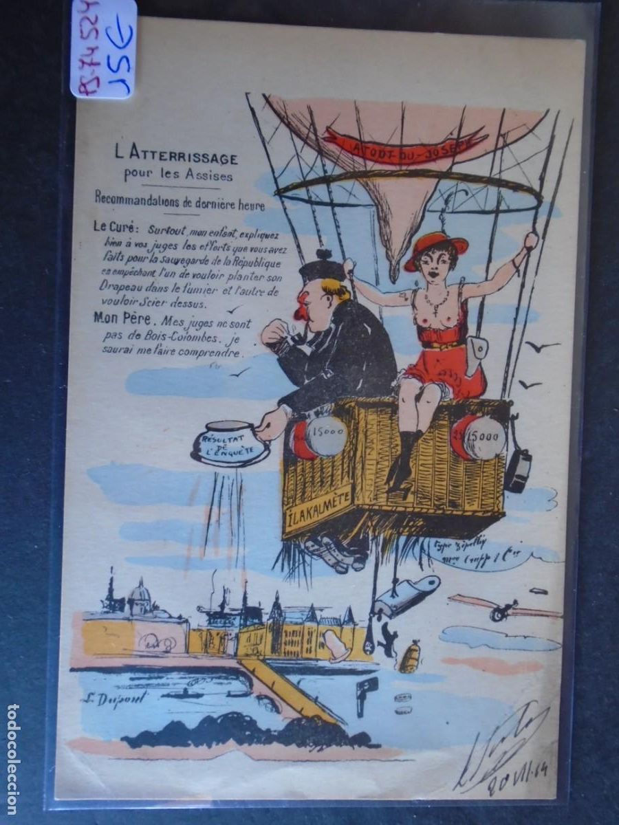 Cartoline: (PS-74524)POSTAL ILUSTRADA FRANCIA-L&acute;ATTERRISSAGE POUR LES ASSISES
